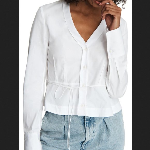 NWT Rag & Bone Victorine Tied Peplum Shirt - Picture 6 of 13